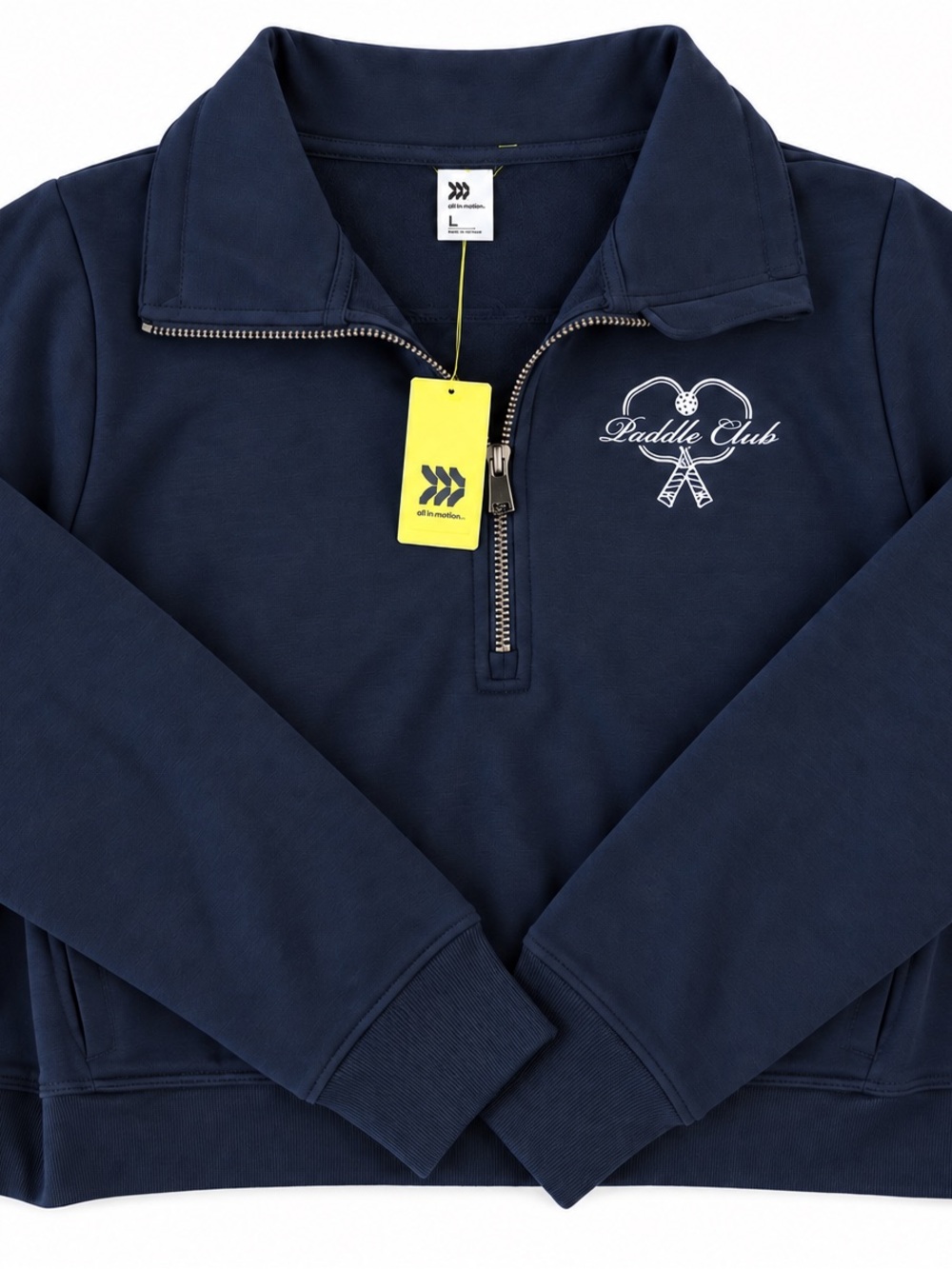 Women All in Motion Navy Paddle Club Quarter-Zip Pullover